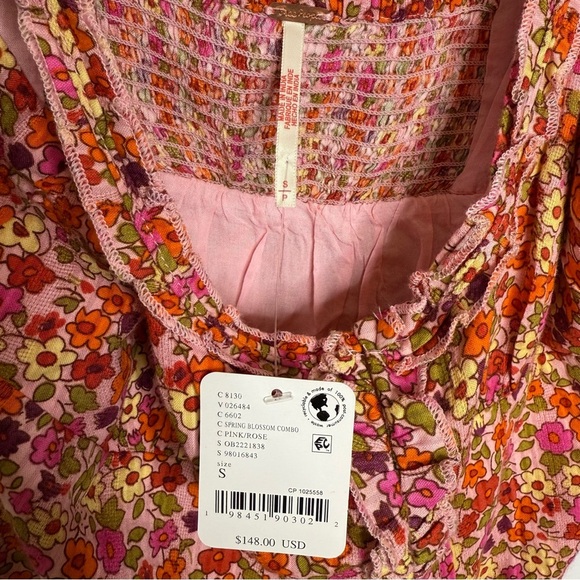 Free People Ellis Printed Set in Spring Blossom Combo Floral Two Piece Small NWT - Picture 5 of 13